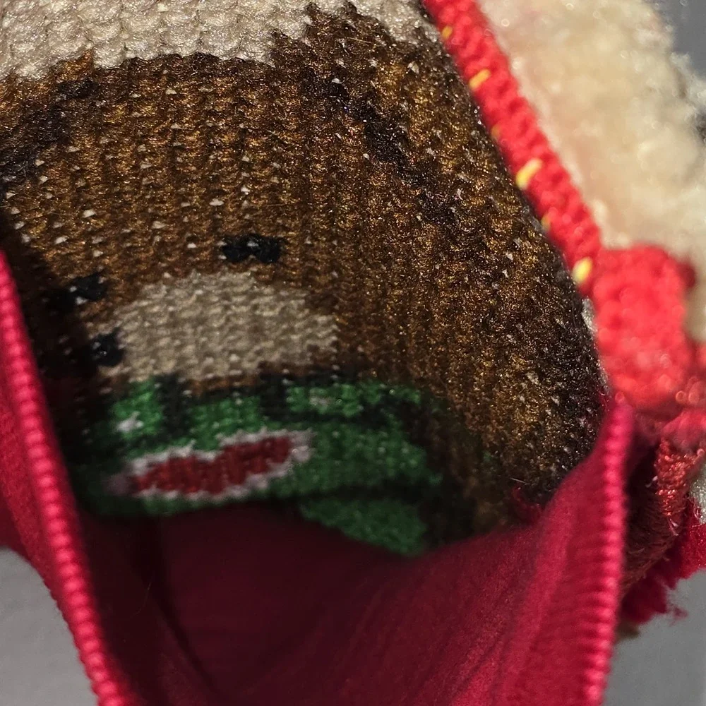 VTG Latch Hook Teddy‎ Bear Christmas Stocking Finished 20